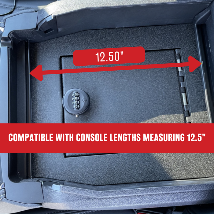 Ford F-150 Full Floor Center Console Truck Safe: 2021-2025 [console length 12 1/2"]