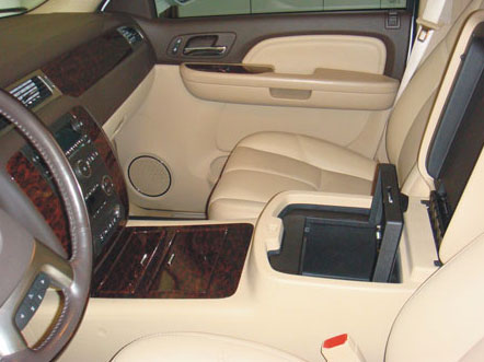 GMC Sierra 1500 Full Floor Center Console Safe: 2007 - 2013