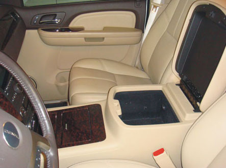 GMC Sierra 1500 Full Floor Center Console Safe: 2007 - 2013