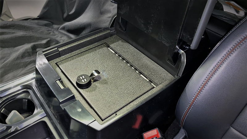Ford F250/F350/F450 Super Duty Full Floor Center Console Truck Safe: 2023–2027